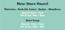 New Store hours banner
