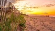 4th of July sunset beach on Long Island, New York
