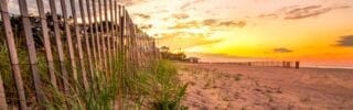 4th of July sunset beach on Long Island, New York