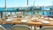 Outdoor dining at La Fin