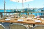 Outdoor dining at La Fin