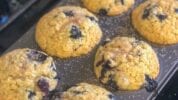 Fresh baked Blueberry Muffins _ Gluten Free Blueberry Muffin Recipe