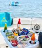 Organic Krush brunch spread on a boat